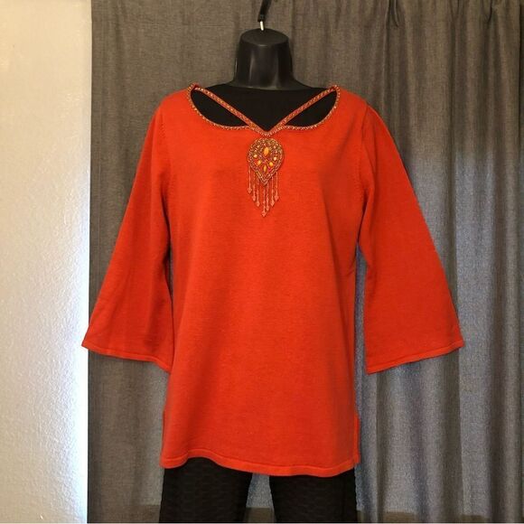 : : BOB MACKIE Embellished Soft Sweater : : - Picture 2 of 10